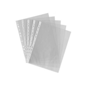 100pcs A4 Clear Plastic Document Pocket Folders – Filing Wallet Sleeves