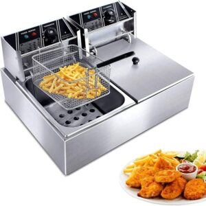 12L (6L+6L) Redberry Energy Efficient Double Electric Chips and Chicken Deep Fryer Machine
