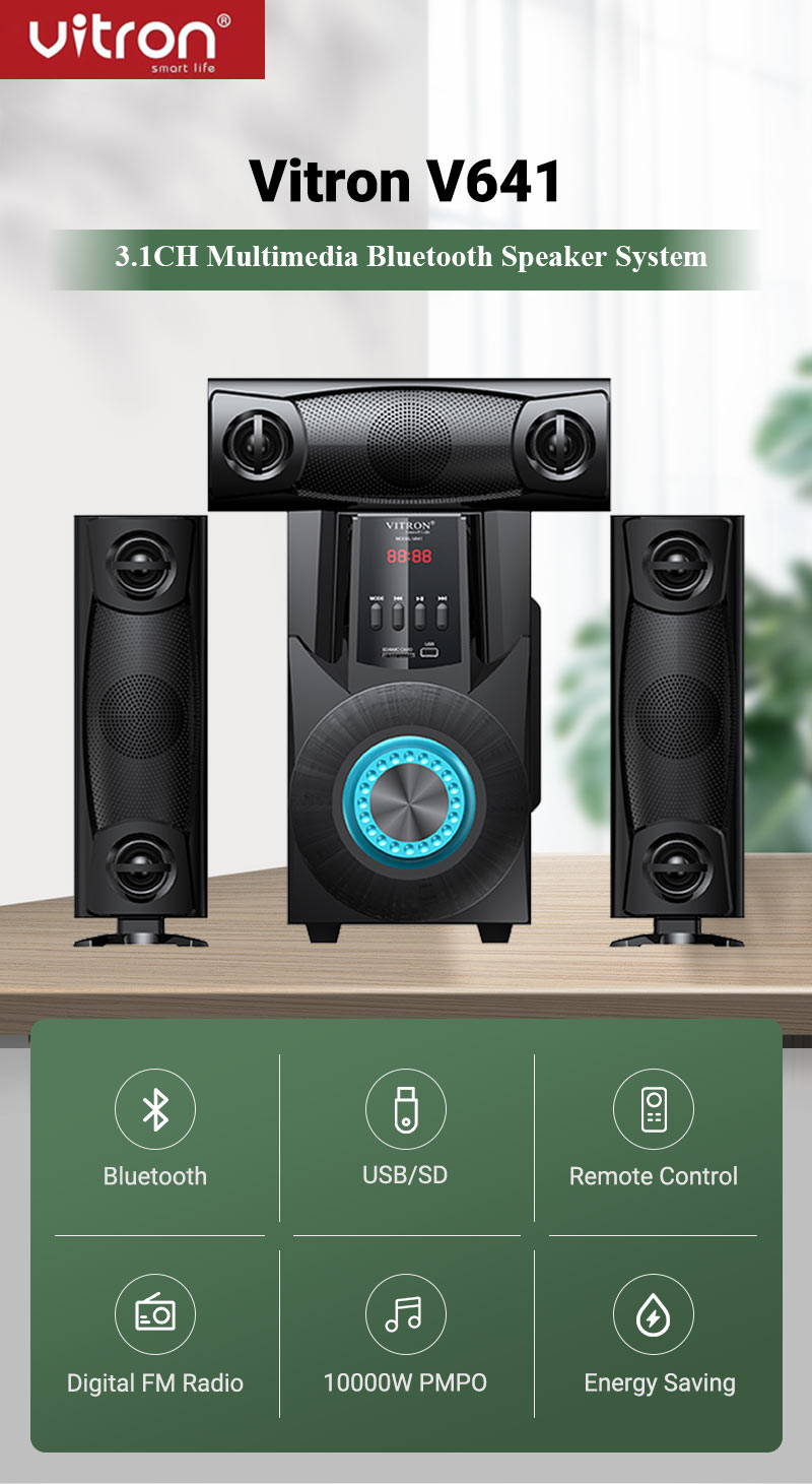Vitron V641 3.1 Channel Bluetooth Speaker System – 12V (1-Year Warranty) - Image 6