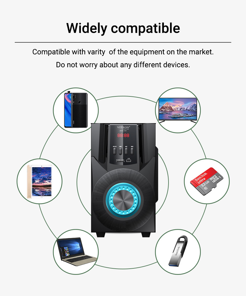 Vitron V641 3.1 Channel Bluetooth Speaker System – 12V (1-Year Warranty) - Image 5