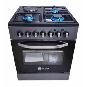 Nunix 50×60 Standing Cooker 3 Gas Burners 1 Electric Oven KZ660-3G1E | Manase Depot Kenya