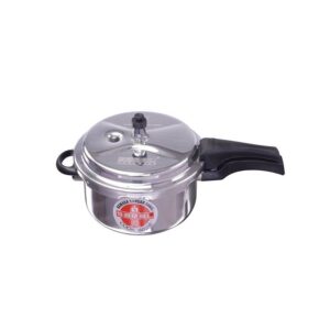 Saral 12 Litre Aluminum Pressure Cooker – Heavy Duty, Fast Cooking, Safety Valve, Silver