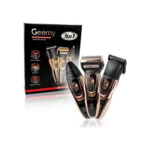 Geemy New Pro 3‑in‑1 Rechargeable Hair Shaving Machine – Rotary Trimmer, Precision Detailer & Facial Razor