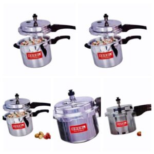 Saral Aluminium Pressure Cookers – 3L, 5L, 7.5L, 10L, 12L Capacities