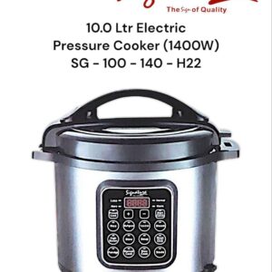 Signature 10L Electric Pressure Cooker – 1400W Stainless Steel with Non-Stick Inner Pot (SG-100-140-H22)