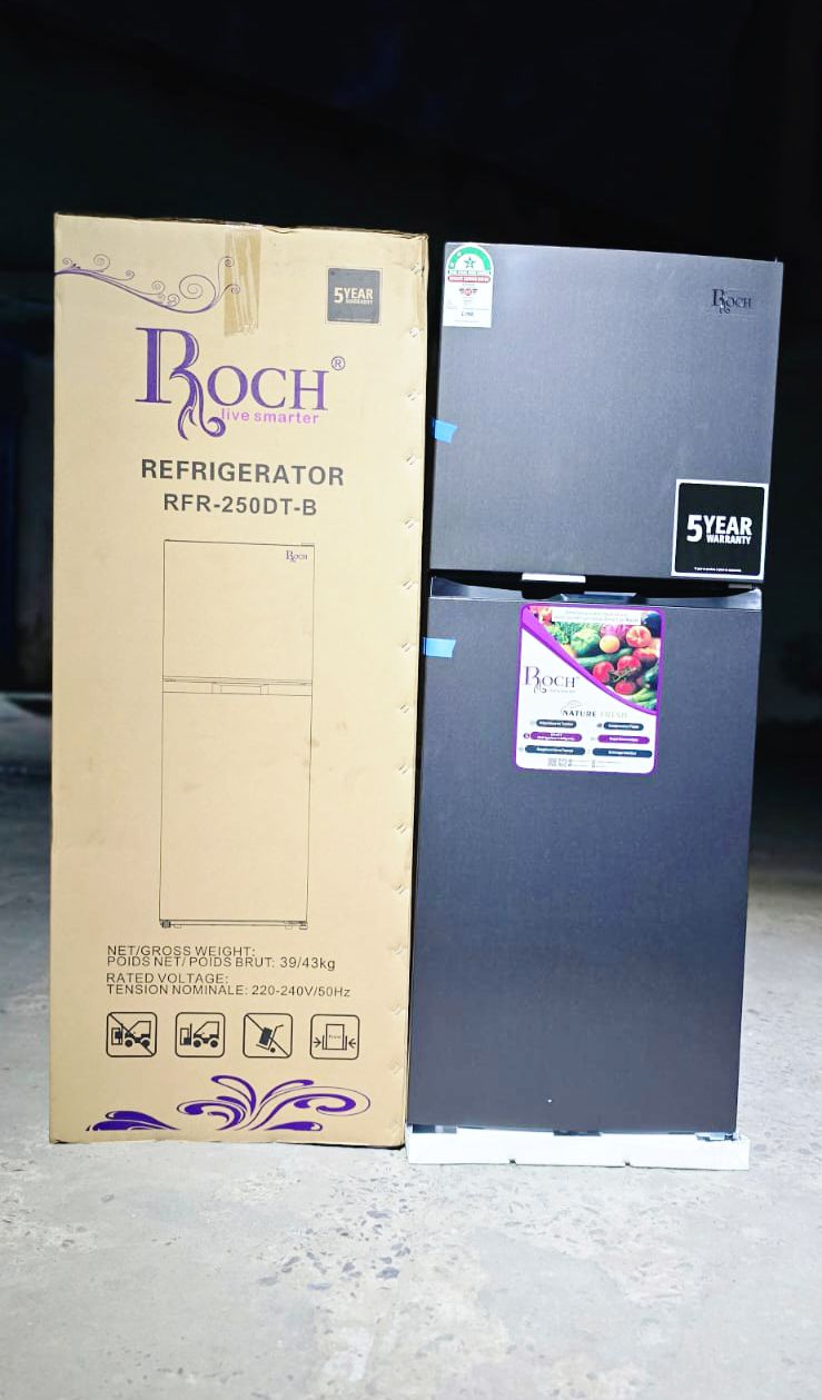 Roch RFR-250-DT-B Double Door No Frost Refrigerator – 197 Litres - Image 2