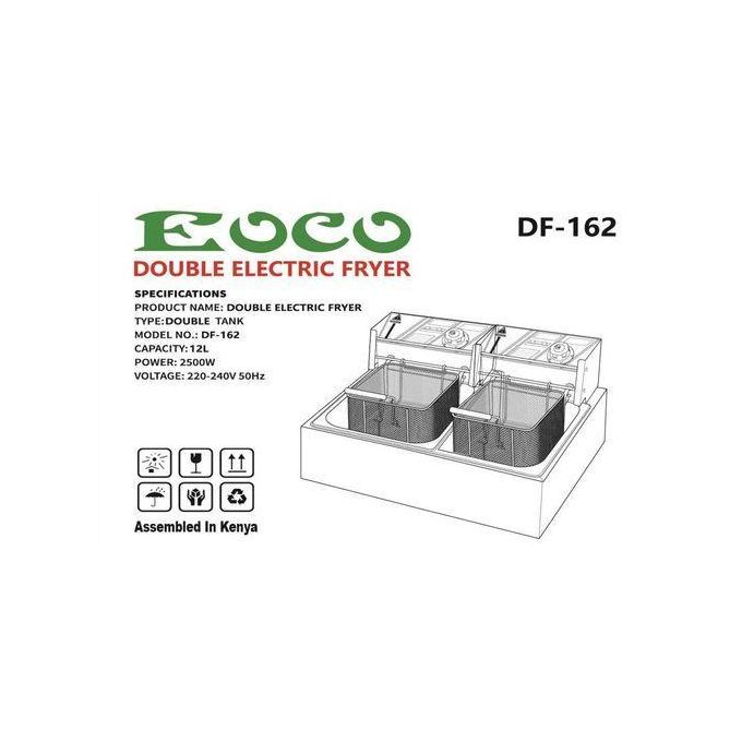 ECCO 2 Tank Commercial Deep Fryer 6+6L 2500W – Double Tank Electric Fryer with Commercial Chips Cutter - Image 15