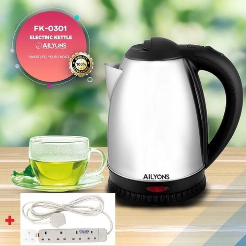 AILYONS GS017 Stainless Steel Double Burner Gas Stove Combo – Gas Pipe, 6Kg Regulator, 2L Electric Kettle, TYB-201 Blender & 4pcs Sufuria Set - Image 9