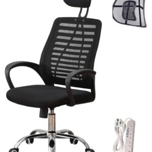 Ergonomic High Back Swivel Adjustable Office Chair with Headrest, Backrest & 4-Way Power Extension