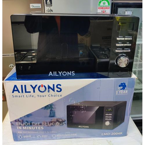 AILYONS 20L 700W Digital Microwave with Grill – Black, 5 Power Levels & Timer - Image 2