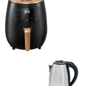 Ailyons 6L Air Fryer Combo – 2L Stainless Steel Electric Kettle Included