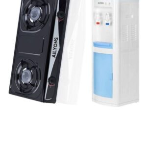 Ailyons GS013 2 Burner Table Top Gas Stove + Free Standing Hot & Normal 2 Tap Water Dispenser Combo