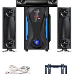 Vitron 643 3.1 Woofer System Combo – 14"–43" TV Wall Mount & 4 Way Power Extension Included