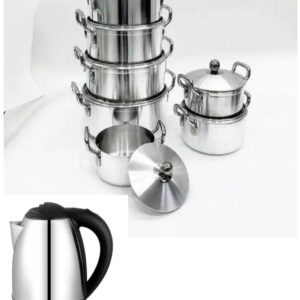 TC Tornado 14 Pieces Heavy Gauge Aluminium Cookware Set + 2L Electric Kettle – Durable Kitchen Bundle | Kenya