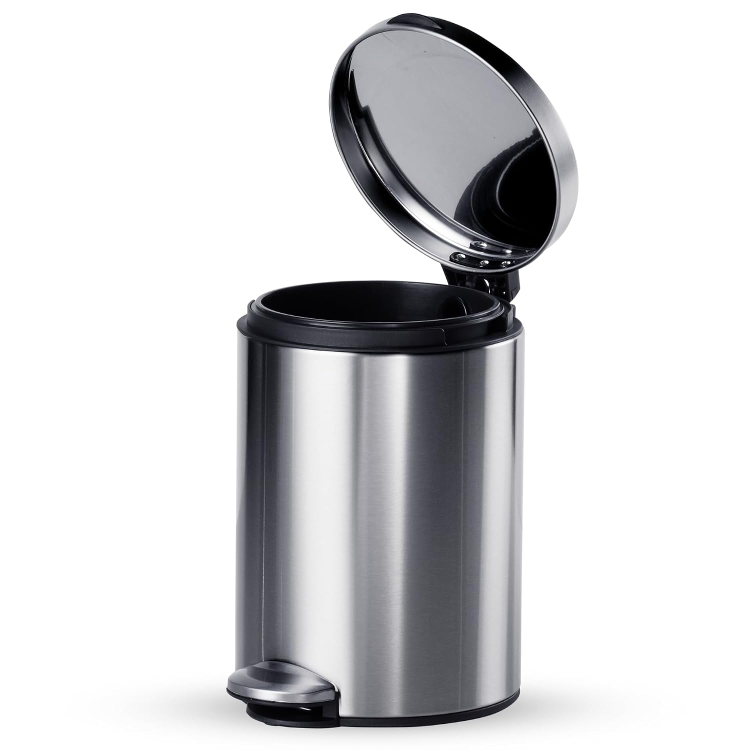 Redberry stainless steel pedal dustbin with removable plastic bucket and lid available in 5L, 7L, 12L, 20L, 30L and 40L at Manase Depot Kenya.